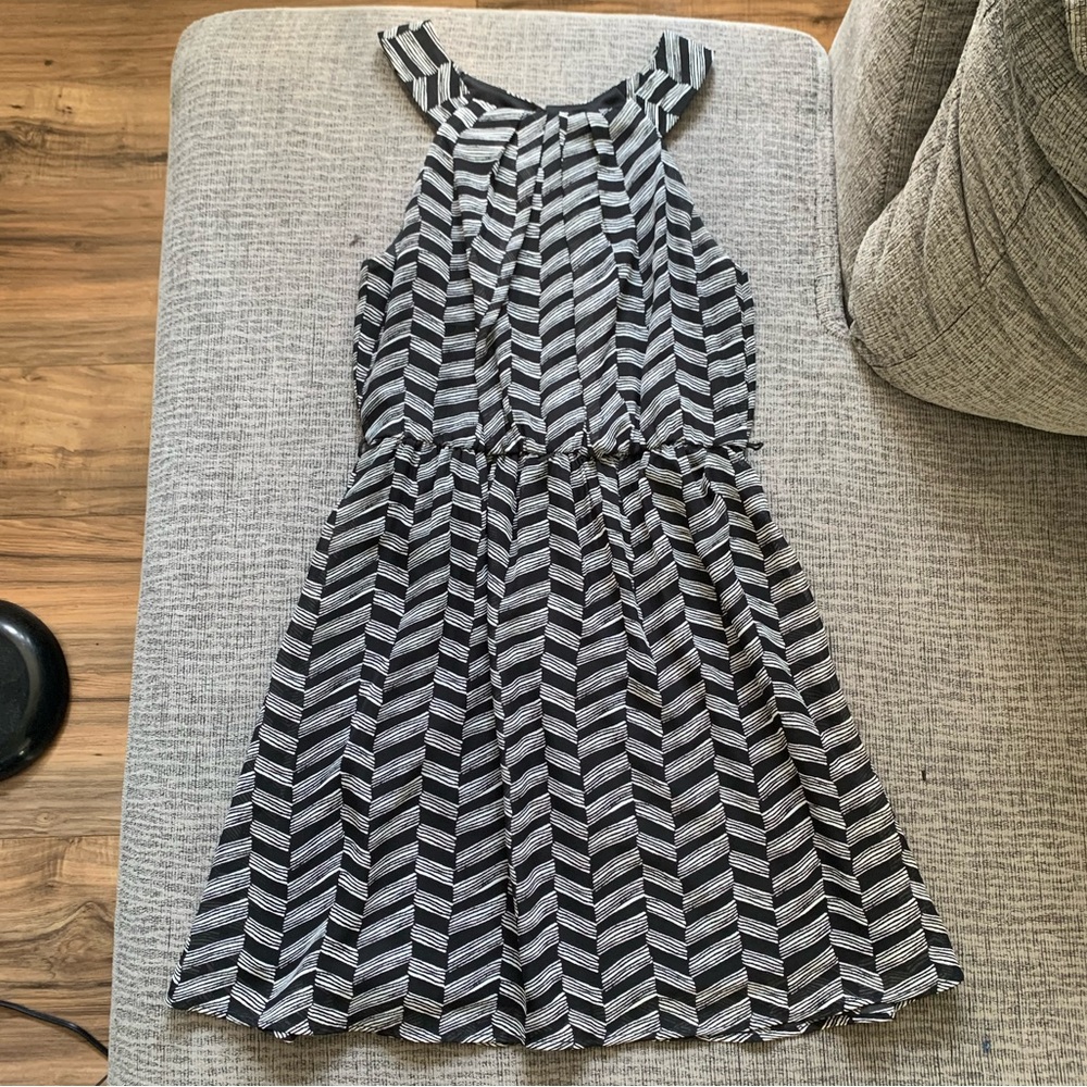 Black and White Striped Dress by A Byer Size S
